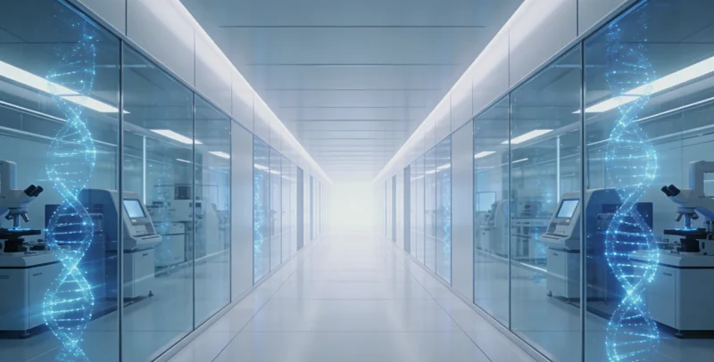 医生在ICU内凝视检测报告，背