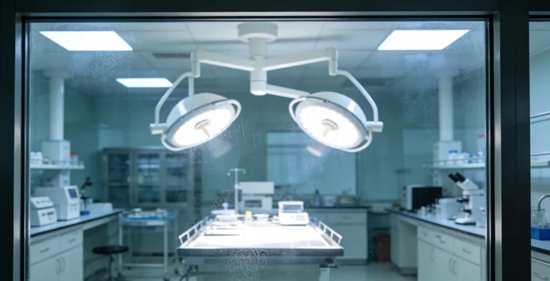 高科技基因检测实验室内部工作场