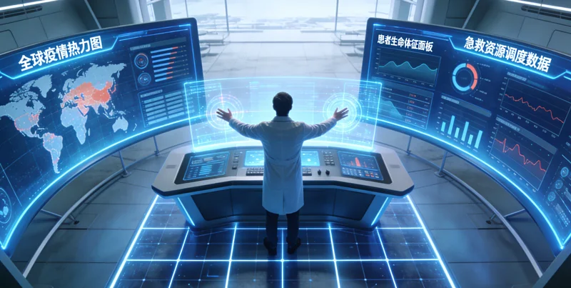 高科技基因测序实验室内部工作场