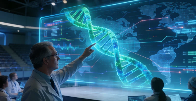 集安患者家庭与医生共同查看基因