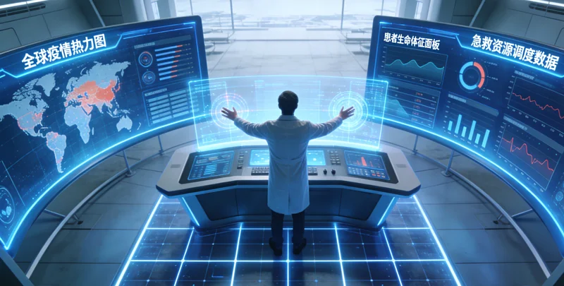 高科技基因测序实验室内部工作场