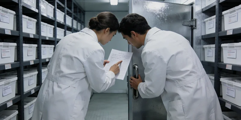 医生在急诊室查看化验单,表情凝