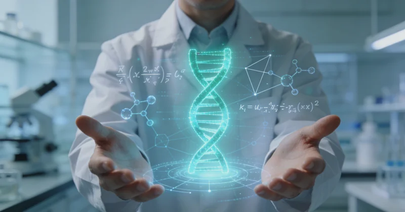 象征遗传与家庭健康的抽象概念图