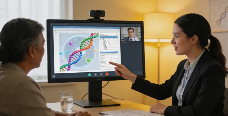 遗传咨询师在南宁办公室为家庭解