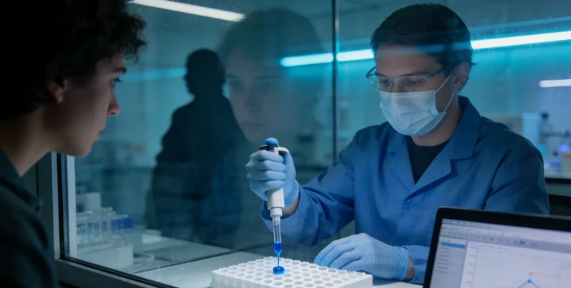 高科技基因测序实验室内部,技术