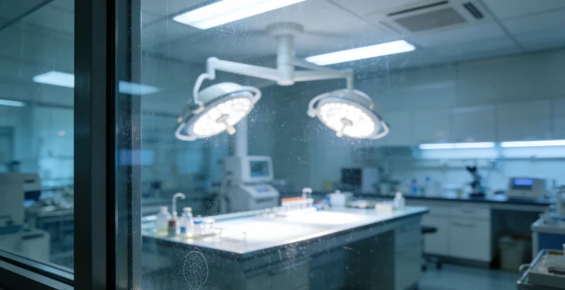 医务人员正在无菌操作下采集用于