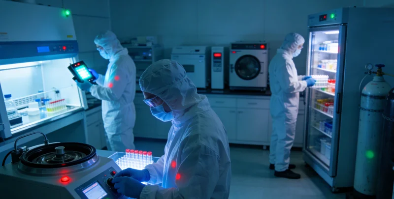 位于中山的实验室内部，技术人员