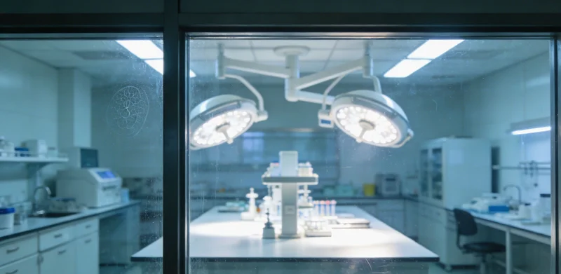 现代化实验室内，精密的高通量基