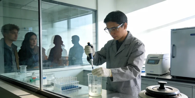 高通量测序仪正在运行,展示mN