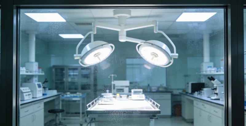 一位医生正在电脑前认真分析基因