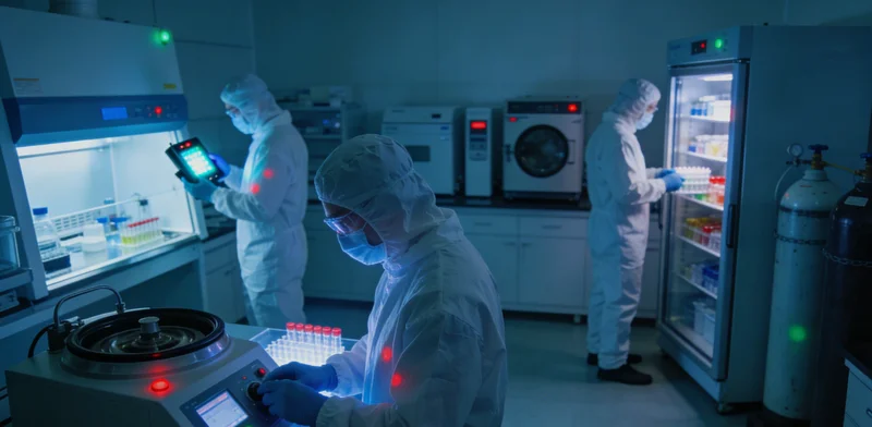 医生在办公室电脑前，认真查看和