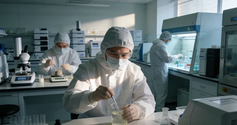 实验室技术人员操作高通量测序仪