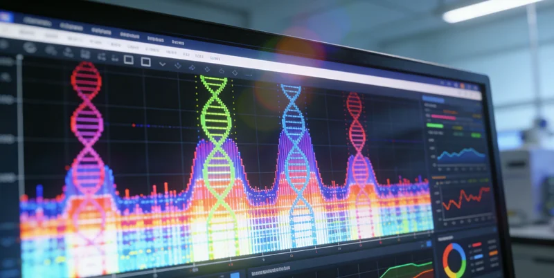 电脑屏幕上显示着DNA mNG