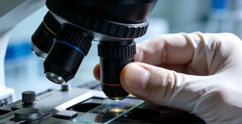 一位医生正在电脑前专注地分析基