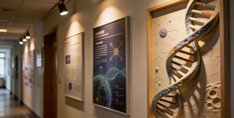 展示肠道内复杂微生物环境的示意