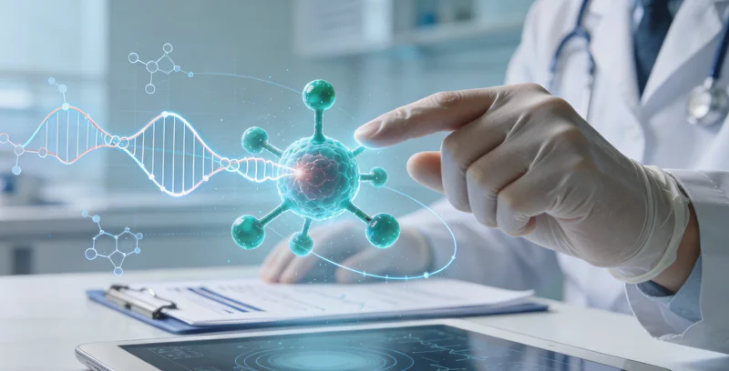 鹤壁医院病理科医生分析肿瘤切片
