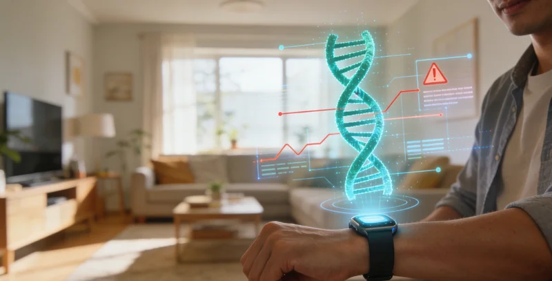 象征基因科技的抽象概念图