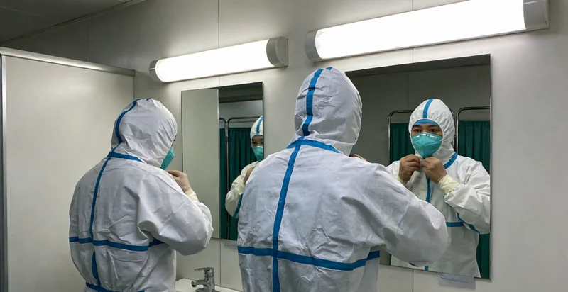 显微镜下墨汁染色的隐球菌图片,