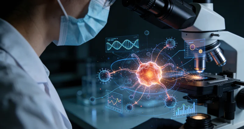 专业基因检测实验室内部工作场景