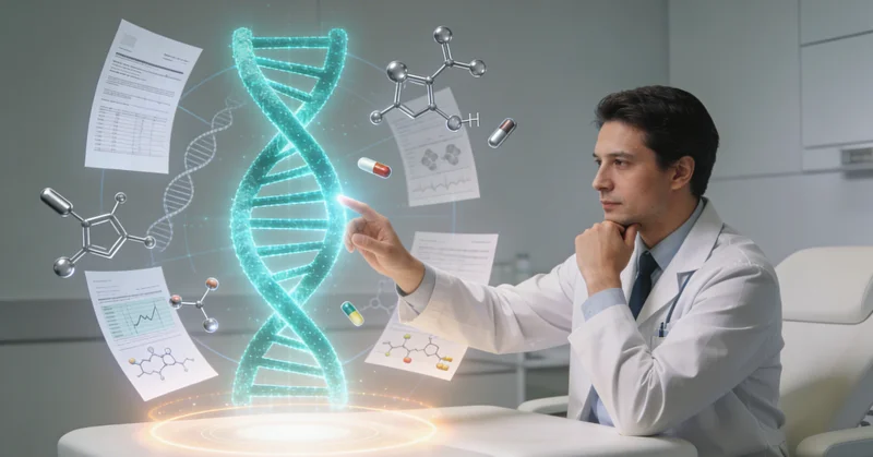 专业遗传咨询师在来宾进行报告解