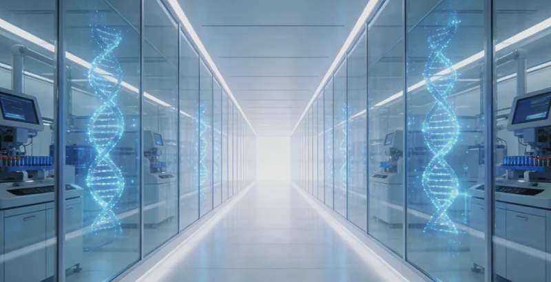 一位女性正在查看手中的检测报告