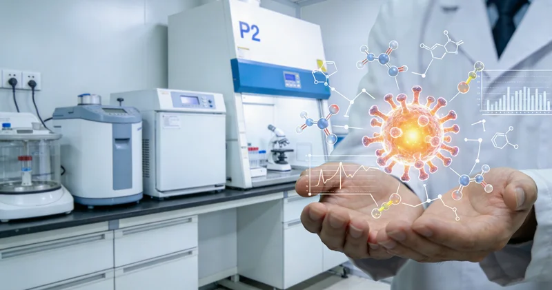 医学实验室基因测序仪器工作场景