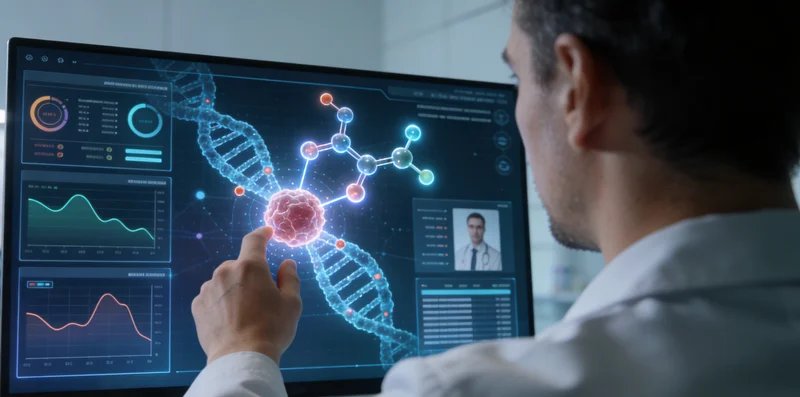 库尔勒患者与医生共同查看基因检