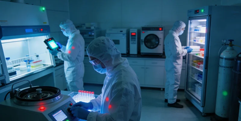 现代化基因检测实验室内部工作场