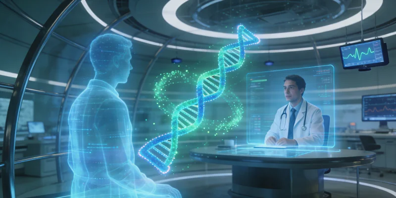 乌兰察布家庭与医生共同查看基因