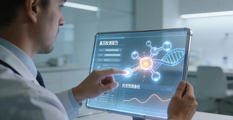 高科技基因测序实验室内部工作场