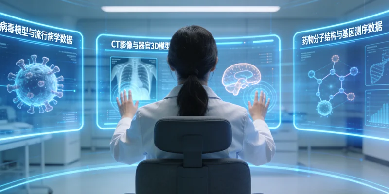 重庆城市夜景与医疗建筑剪影，象