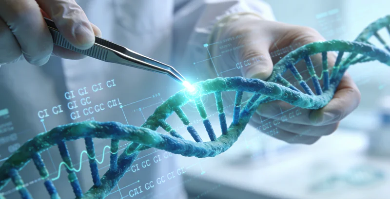 高科技基因测序实验室内部工作场