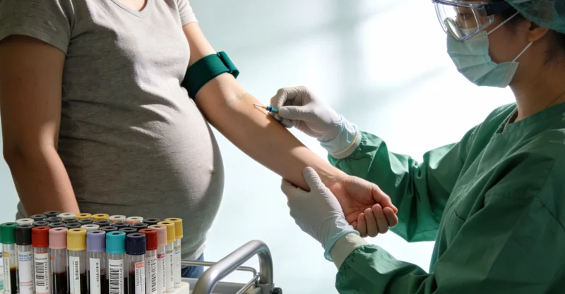 示意图：护士进行无创口腔拭子采