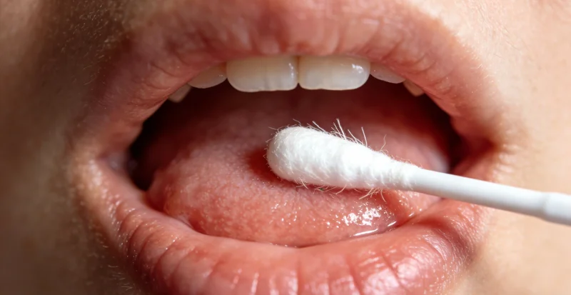 医生为患者进行支气管镜肺泡灌洗