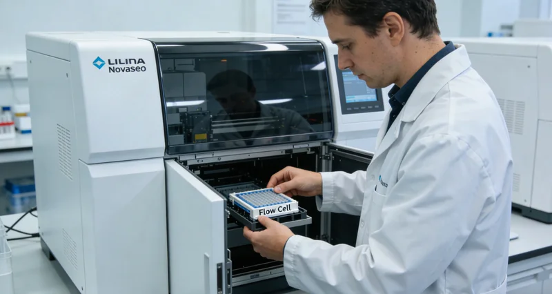 基因检测实验室进行DNA测序分