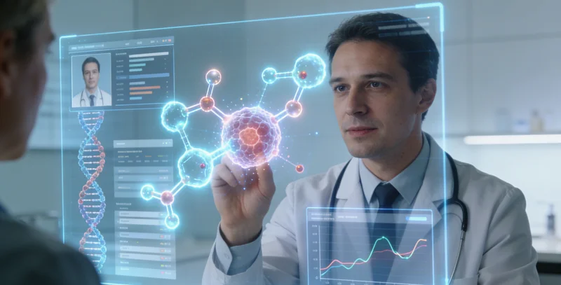 揭阳市民与医生查看基因检测报告