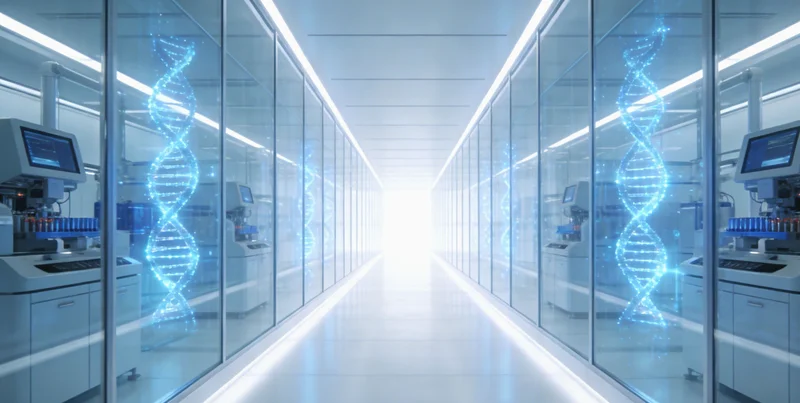 医生在诊室内向患者展示并解释基