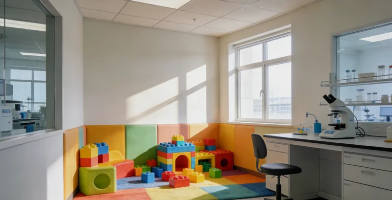 医生正在办公室内向患者家属耐心