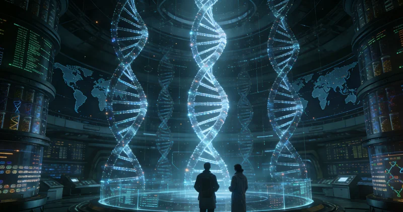 基因测序实验室内部高科技仪器工