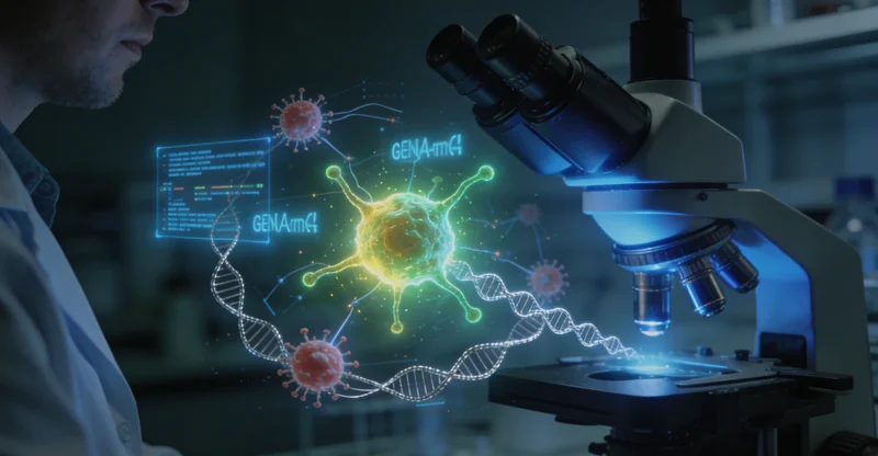 实验室技术员进行高通量基因测序