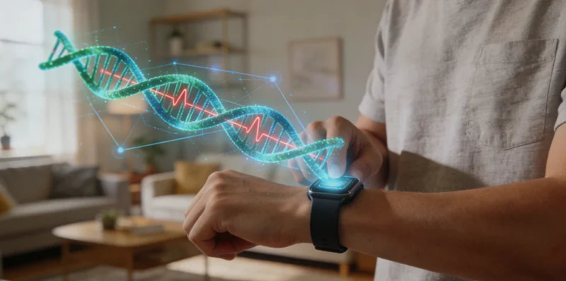 楚雄家庭与医生共同查看基因检测