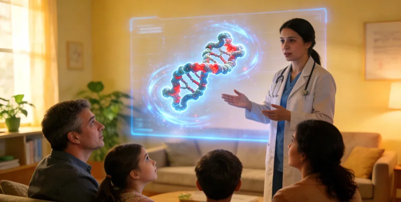 雅安医生与患者进行基因检测报告