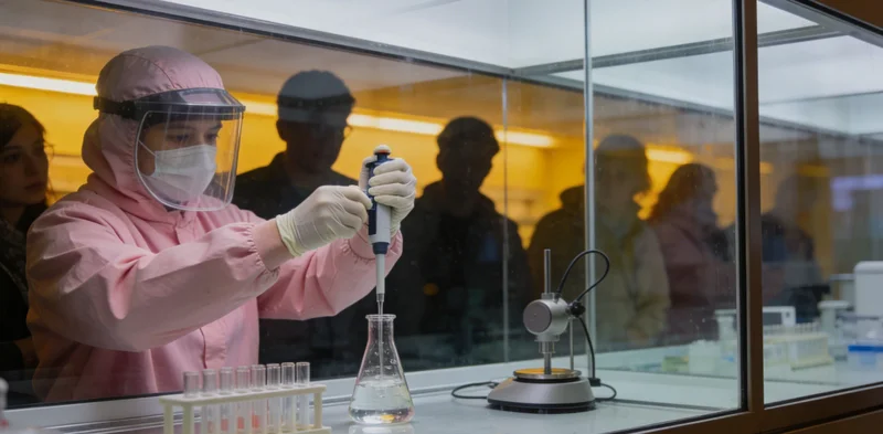 医生在诊室内分析检测报告，背景