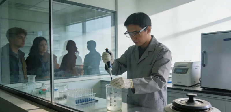 实验室技术人员正在操作高通量测