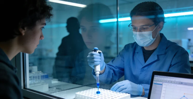 现代化基因测序实验室内部,技术