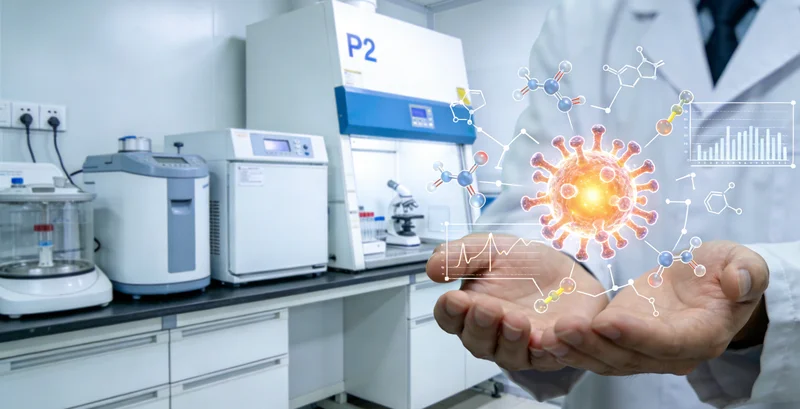 专业实验室进行高通量基因测序分