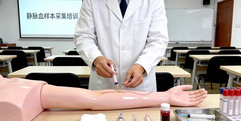 延边护士为儿童进行静脉血采样用