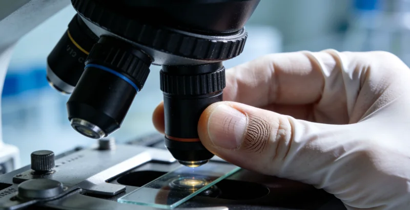 医生在电脑前仔细查看和分析mN