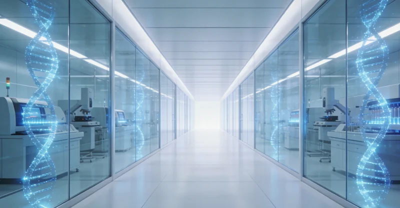 展示荧光定量PCR仪器的实验室