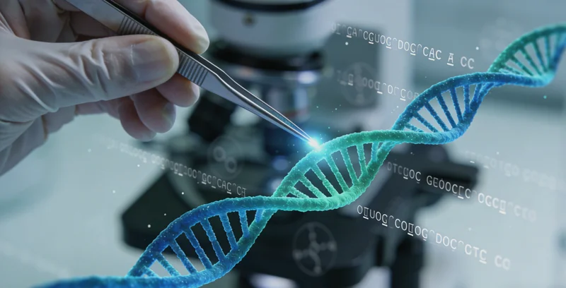 实验室基因测序分析工作场景